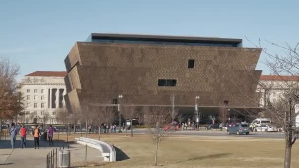 Medborgare Museum av afrikansk amerikanhistoria och kultur i Washington DC USA — Stockvideo