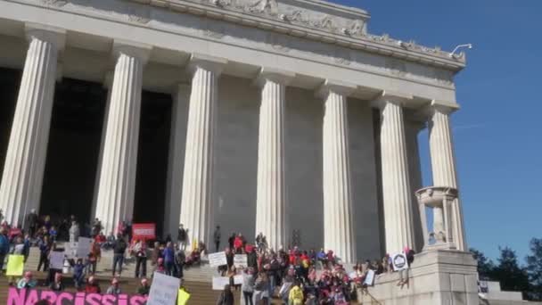 Меморіал Лінкольн будівлі у Вашингтоні, округ Колумбія, США — стокове відео