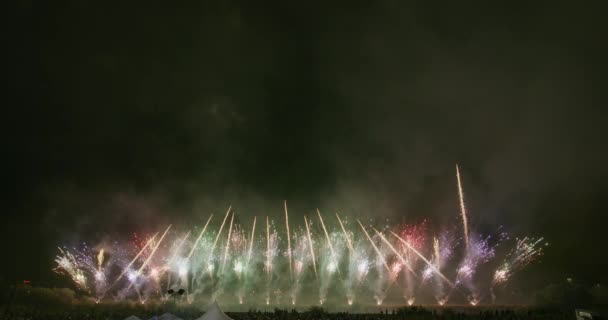 Zagreb 'de havai fişek festivali — Stok video