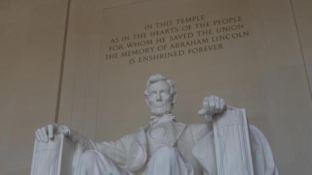 Lincoln Statua commemorativa a Washington DC USA — Video Stock