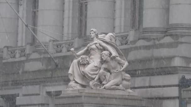 National Archives building in Lower Manhattan Nowy Jork — Wideo stockowe