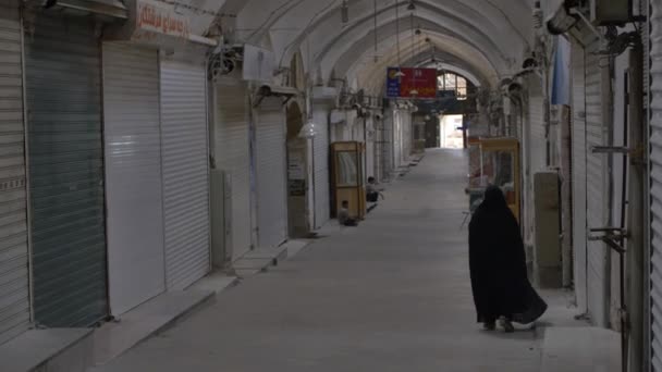 Interieur van de bazaar in Yazd — Stockvideo