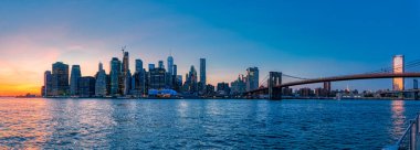 New York Manhattan gün batımı manzarası