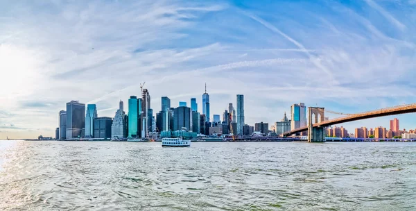 New York Manhattan gün batımı manzarası — Stok fotoğraf