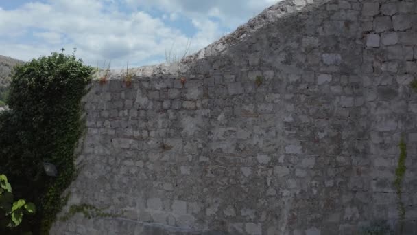 Dubrovnik centro storico Chiesa di Sant'Ignazio drone colpo — Video Stock