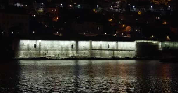 Dubrovnik eski şehir karantinası - Lazareti — Stok video