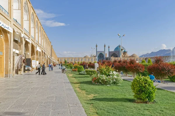 Vista en la mezquita Shah en Isfahan Imam Square — Foto de Stock