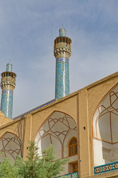 Shah moskee minaret op Imam Square in Isfahan — Stockfoto