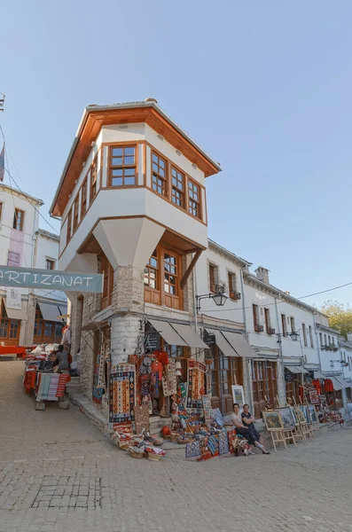 Gjirokaster spokojna atmosfera Światowego Dziedzictwa UNESCO Albania — Zdjęcie stockowe