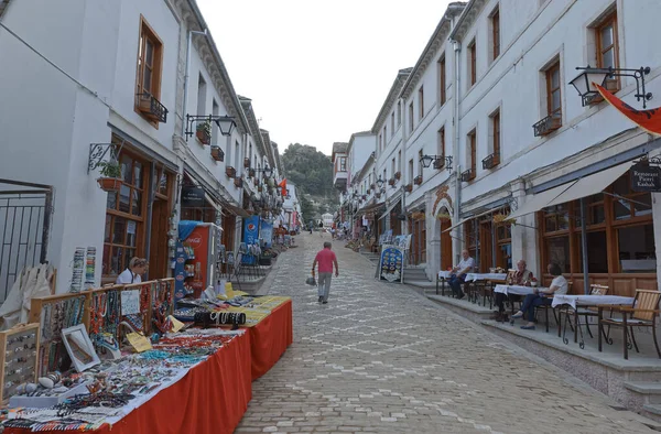 Gjirokaster ambiente tranquilo UNESCO Patrimonio de la Humanidad Albania — Foto de Stock