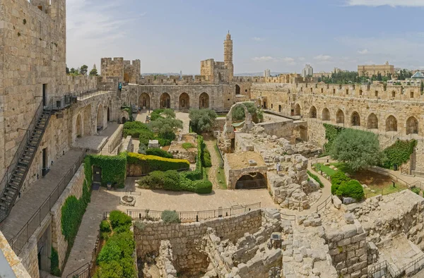 Vista panorâmica da Torre de Davi em Jerusalém — Fotografia de Stock