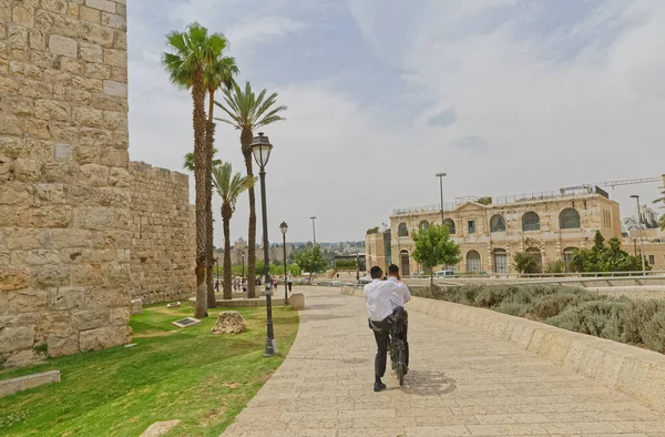 Δυτική άκρη της Παλαιάς Πόλης της Ιερουσαλήμ — Φωτογραφία Αρχείου