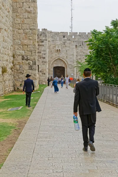 Borda ocidental da Cidade Velha de Jerusalém — Fotografia de Stock