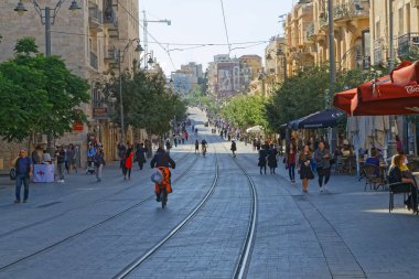 Kudüs 'ün batı kıyısındaki Jaffa sokağı Eski Şehir