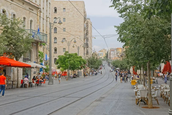 Rua Jaffa em Jerusalém — Fotografia de Stock