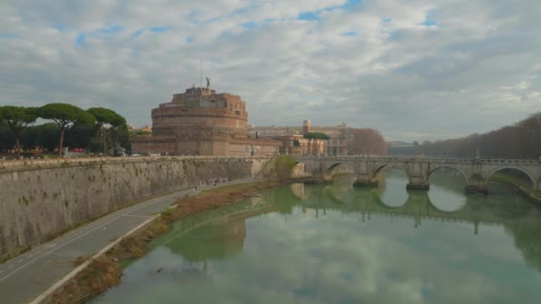 Roma 'da SantAngelo Kalesi — Stok video