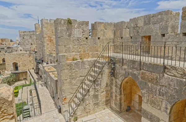 Escadas na Torre de Davi em Jerusalém — Fotografia de Stock