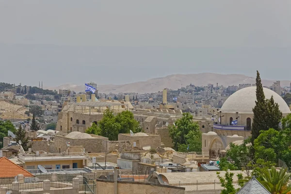 Panoramisch uitzicht op de oude stad van Jeruzalem — Stockfoto