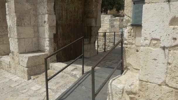 Kudüs 'teki Davut Kulesi' ne giriş. — Stok video