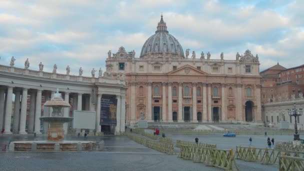 Sint-Pietersplein in Vaticaan — Stockvideo