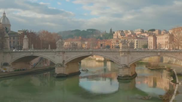 Ponte Vittorio Emanuele II Rómában — Stock videók