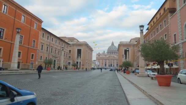 St Peter torget i Vatikanen — Stockvideo