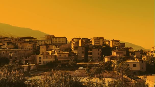 Alte Stadt Gjirokaster UNESCO-Weltkulturerbe in Albanien — Stockvideo