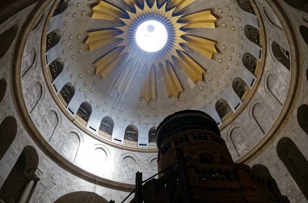 Chiesa del Santo Sepolcro a Gerusalemme obiettivo fisheye — Foto Stock