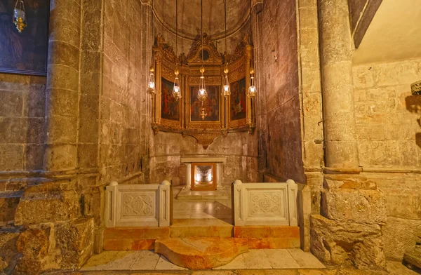 stock image Greek chapel of the St Longinus in the Holy Sepulchre Church in Jerusalem