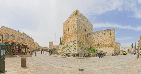 Vista panorâmica da Torre de Davi em Jerusalém — Fotografia de Stock