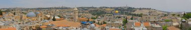 Eski Kudüs 'ün panoramik manzarası