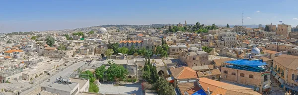 Vista panorámica de la Ciudad Vieja de Jerusalén — Foto de Stock