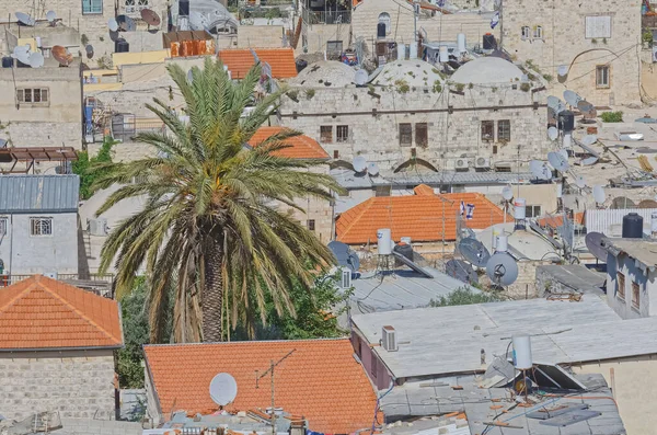 エルサレムの旧市街の屋根 — ストック写真