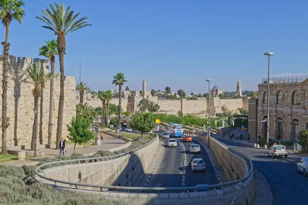 Zachodni kraniec Starego Miasta Jerozolimy — Zdjęcie stockowe