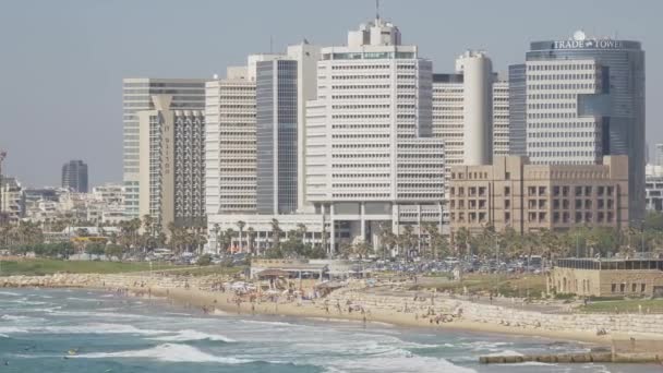 Панорама Тель-Авива — стоковое видео