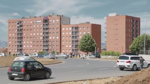 Nya byggnader i Pristina — Stockvideo