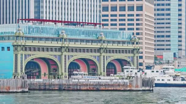 Slip 5 Battery Maritime Building, New York — Stockvideo