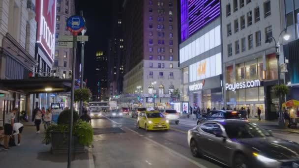 Prédios de Nova Iorque na 34th Street — Vídeo de Stock