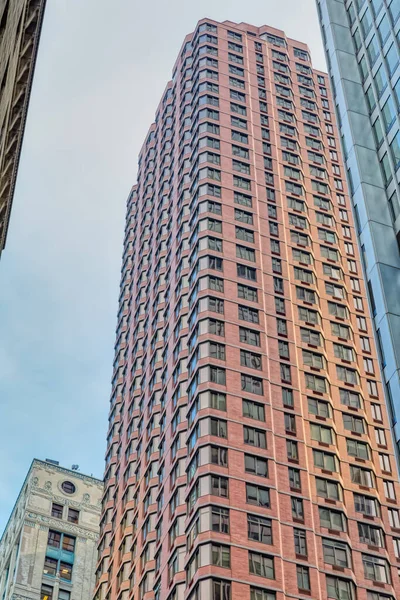 Detalhe arquitetônico da fachada do edifício Manhattan, Nova York — Fotografia de Stock