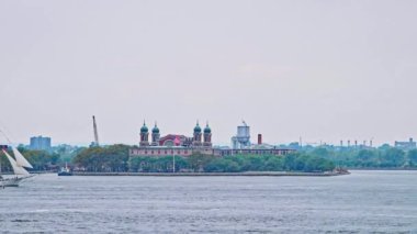 Ellis Adası Göçmen Binası Staten Island Feribotu, New York
