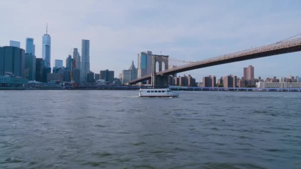 Nueva York Manhattan y Brooklyn Bridge — Vídeos de Stock