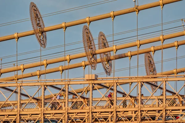 Brooklyn Bridge suspension, New York — Stock Photo, Image