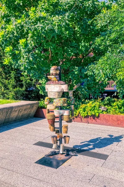 The Art at The High Line a elevated linear park in New York — Stock Photo, Image