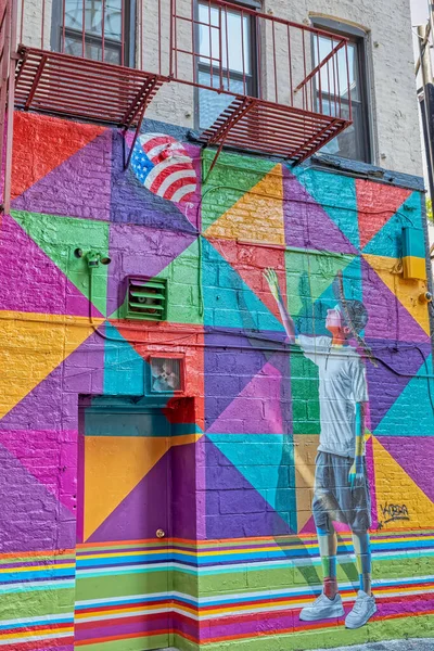 The Mural by Eduardo Kobra in New York — Stock Photo, Image