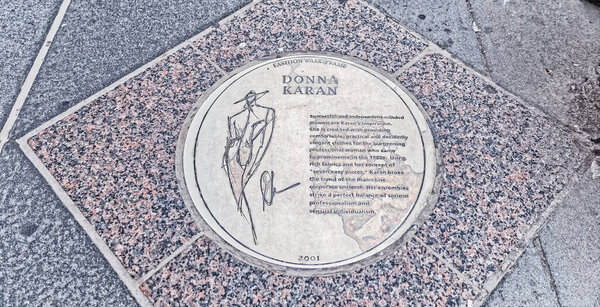 Donna Karan medallion in New York