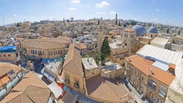 Panoramatický výhled na staré město Jeruzalém — Stock fotografie