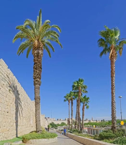 Bordo occidentale della Città Vecchia di Gerusalemme — Foto Stock