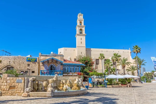 The Zodiac Fountain in Kedumim Square in Old Jaffa — Stock Photo, Image