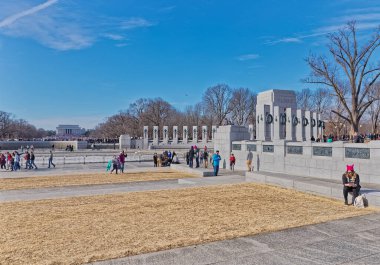 2. Dünya Savaşı Anıtı 'nın kuzey Atlantik kısmı Washington' da.