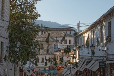 Cirokaster aşçılık fuarı otları Arnavutluk 'ta yeşil süsleme